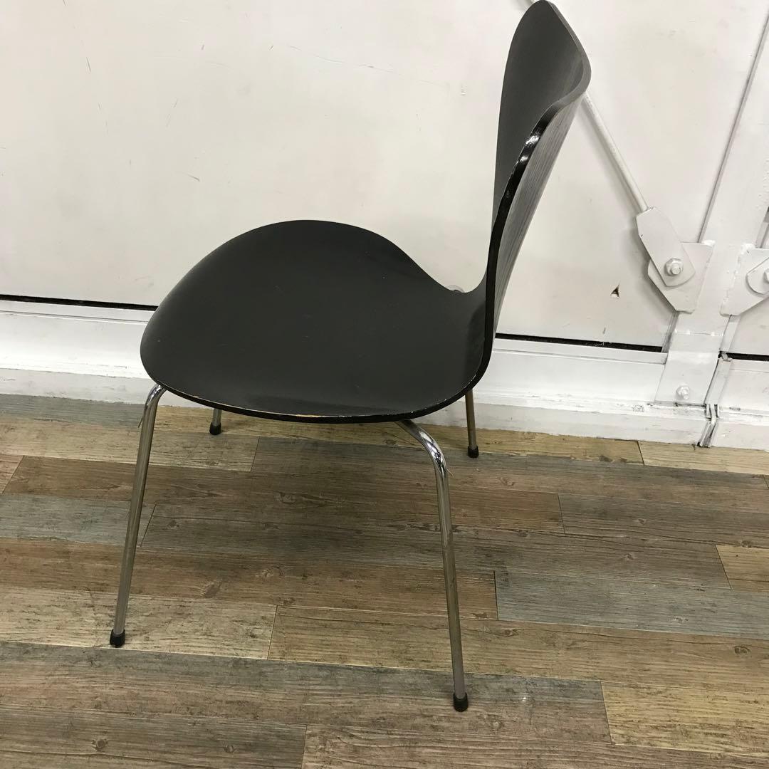 【訳あり・傷多数】 FRITZ HANSEN　セブンチェア　ブラック系 ①