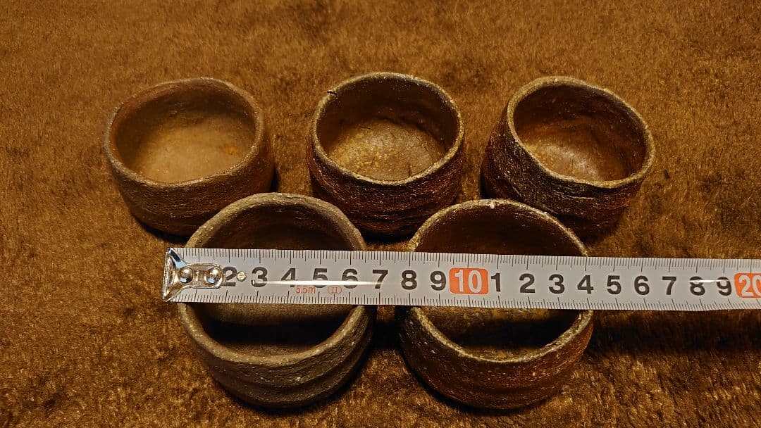 古越前　越前焼　灰釉　向付　豆鉢　５客