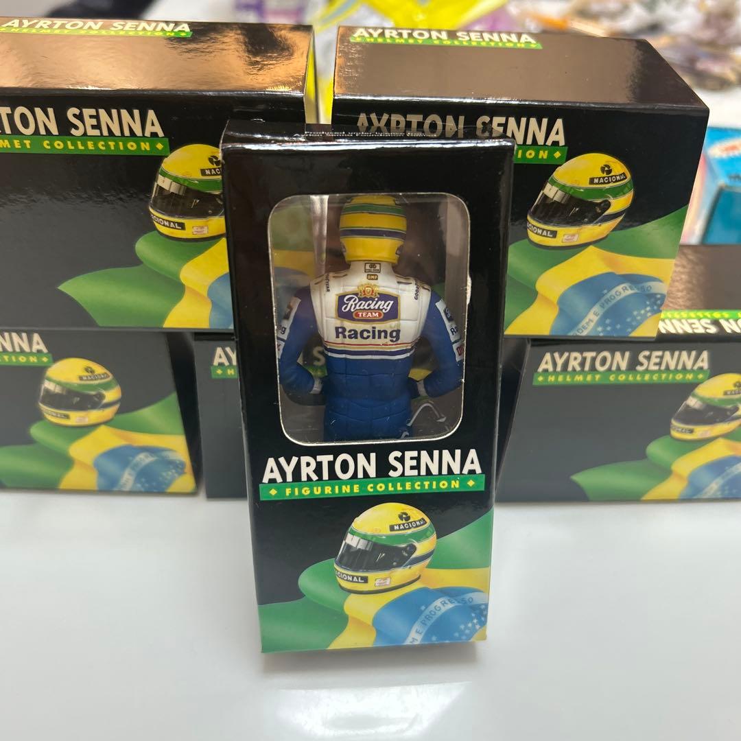 1/8 ミニチャンプス アイルトンセナ ヘルメット 5個セット+ セナフィギュア