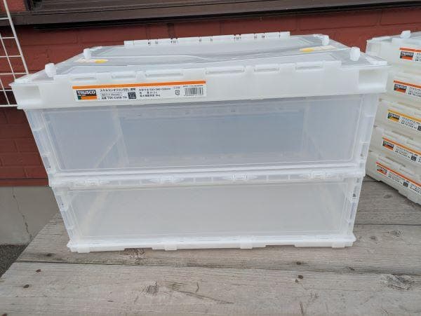 Y中古】 トラスコ中山 蓋付き 折りたたみ 収納ケース ６個セット 50L