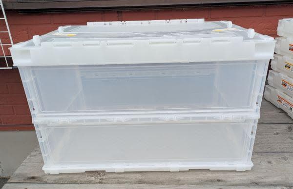 Y中古】 トラスコ中山 蓋付き 折りたたみ 収納ケース ６個セット 50L