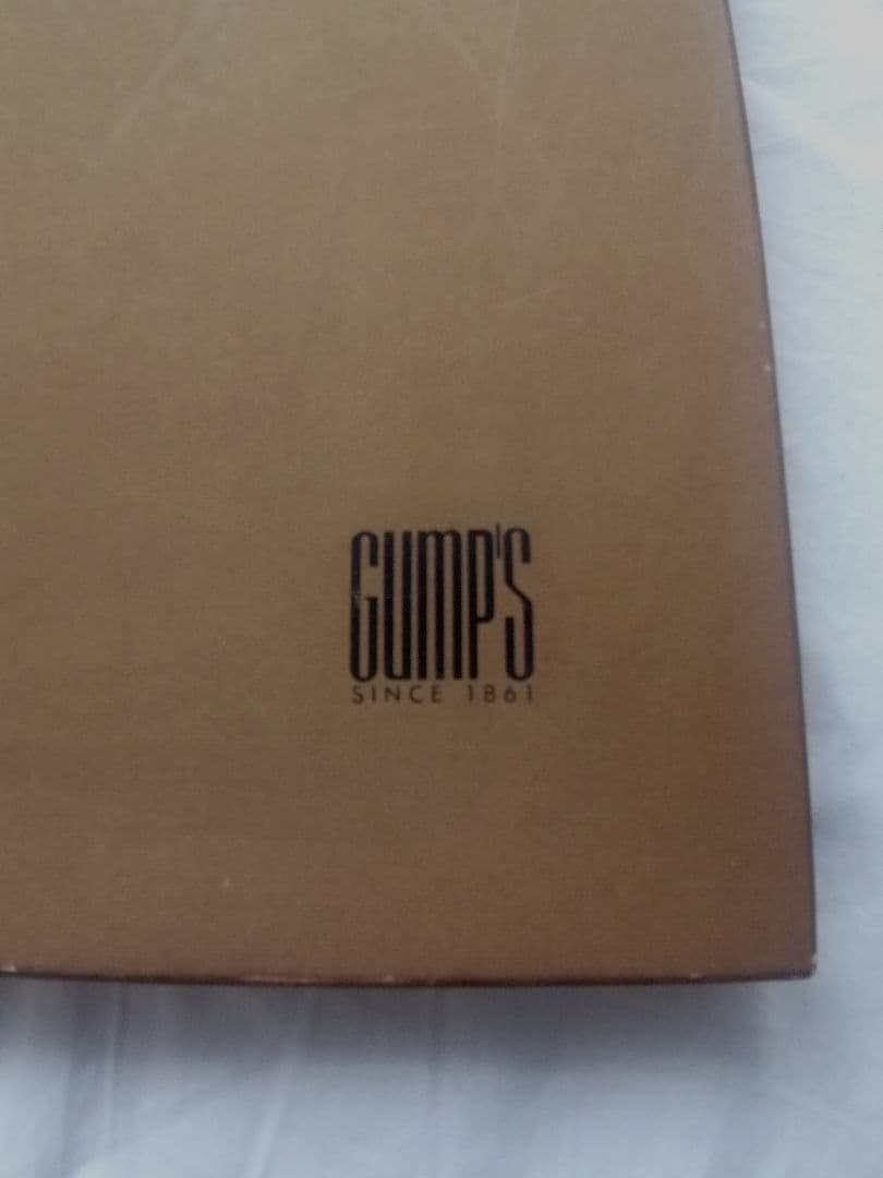GUMP'Sガンプス アンティーク　ガラス大皿　グリーン