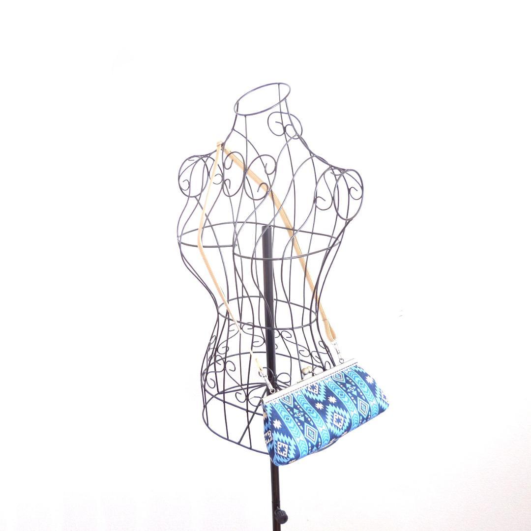 セット商品★ がま口ショルダーバッグ＆小銭入れ オルテガ柄 G560