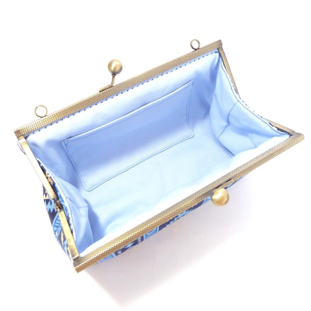 セット商品★ がま口ショルダーバッグ＆小銭入れ オルテガ柄 G560