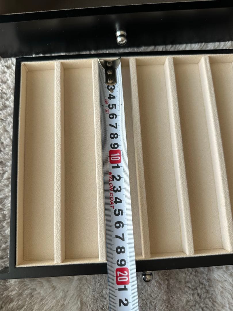 ジュエリーボックス　3段収納　鍵付　ブラック