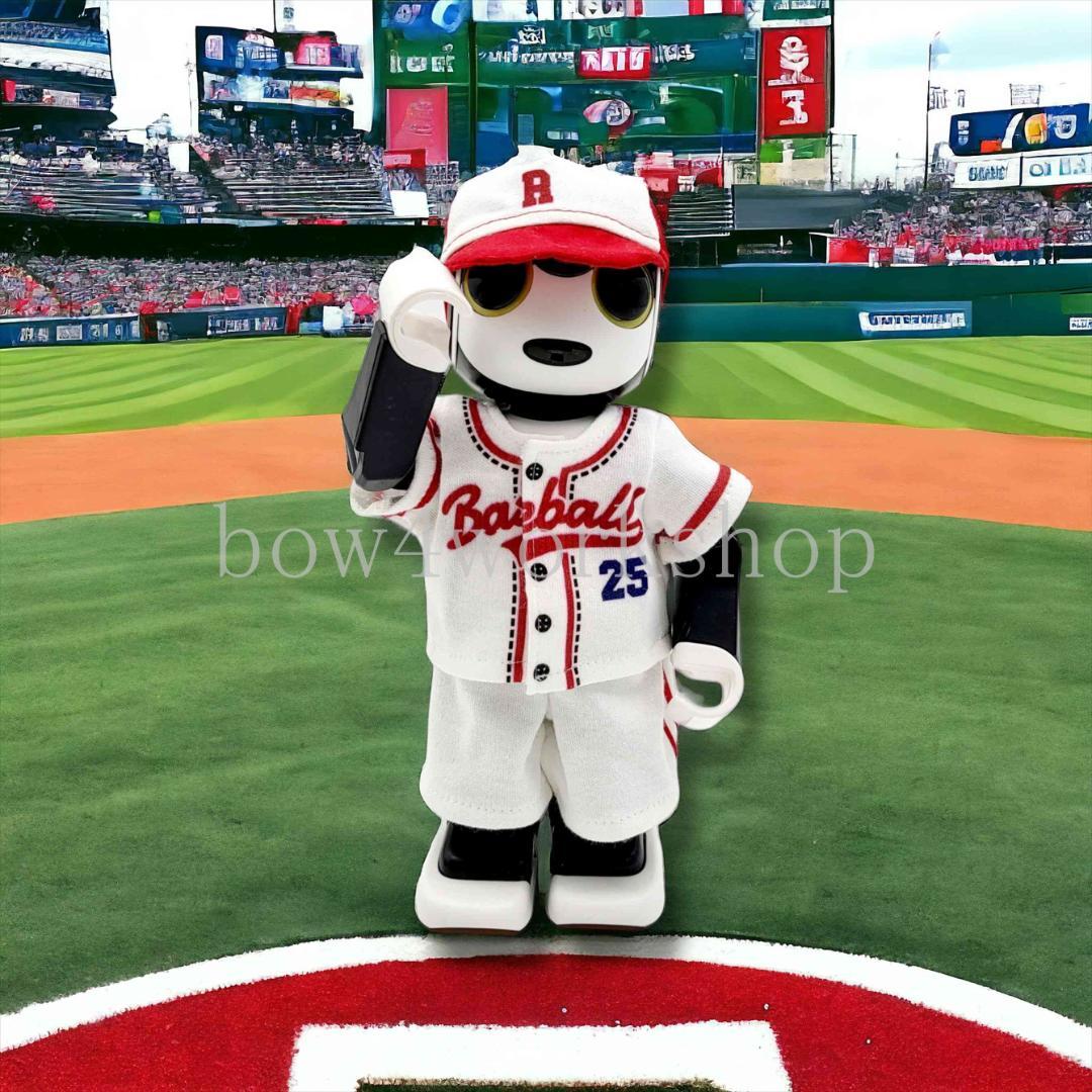 ロボホン RoBoHoN ロボホンの服ハンドメイド野球 ユニフォームセットレッド