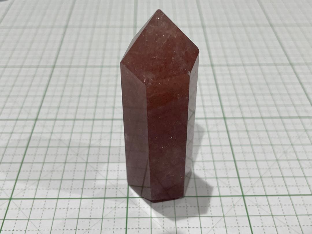 ①ピンクエピドート入り水晶(ポイント)