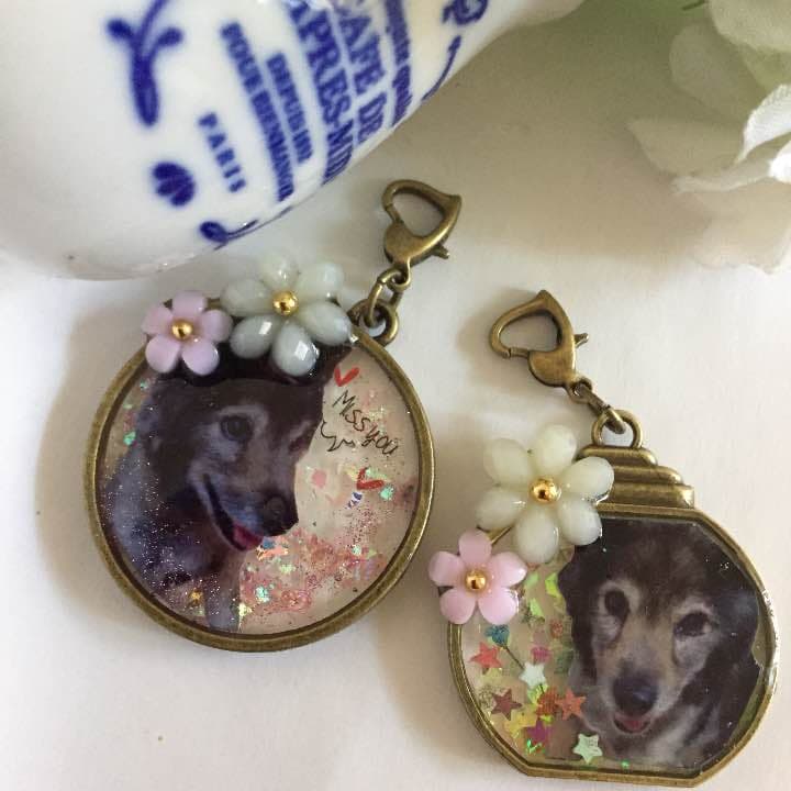 Reina様ご確認用 レジンで写真チャーム オーダー品