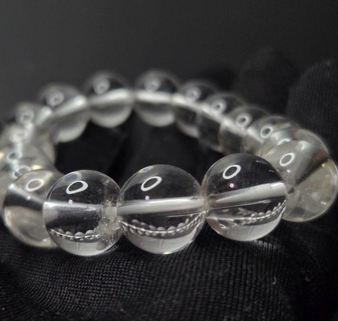【希少産地/最強品質】天然カイラス水晶＊約12mm＊　天然石ブレスレット