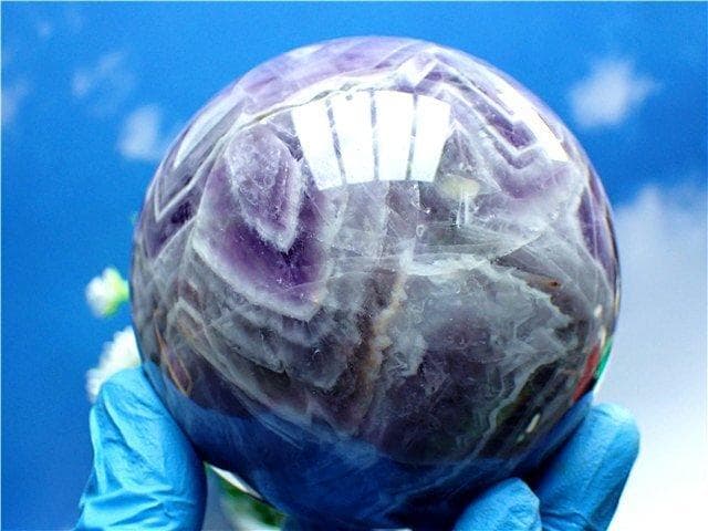 天然～愛の守護石～夢幻紫水晶アメジスト丸玉B89G1/179G03A