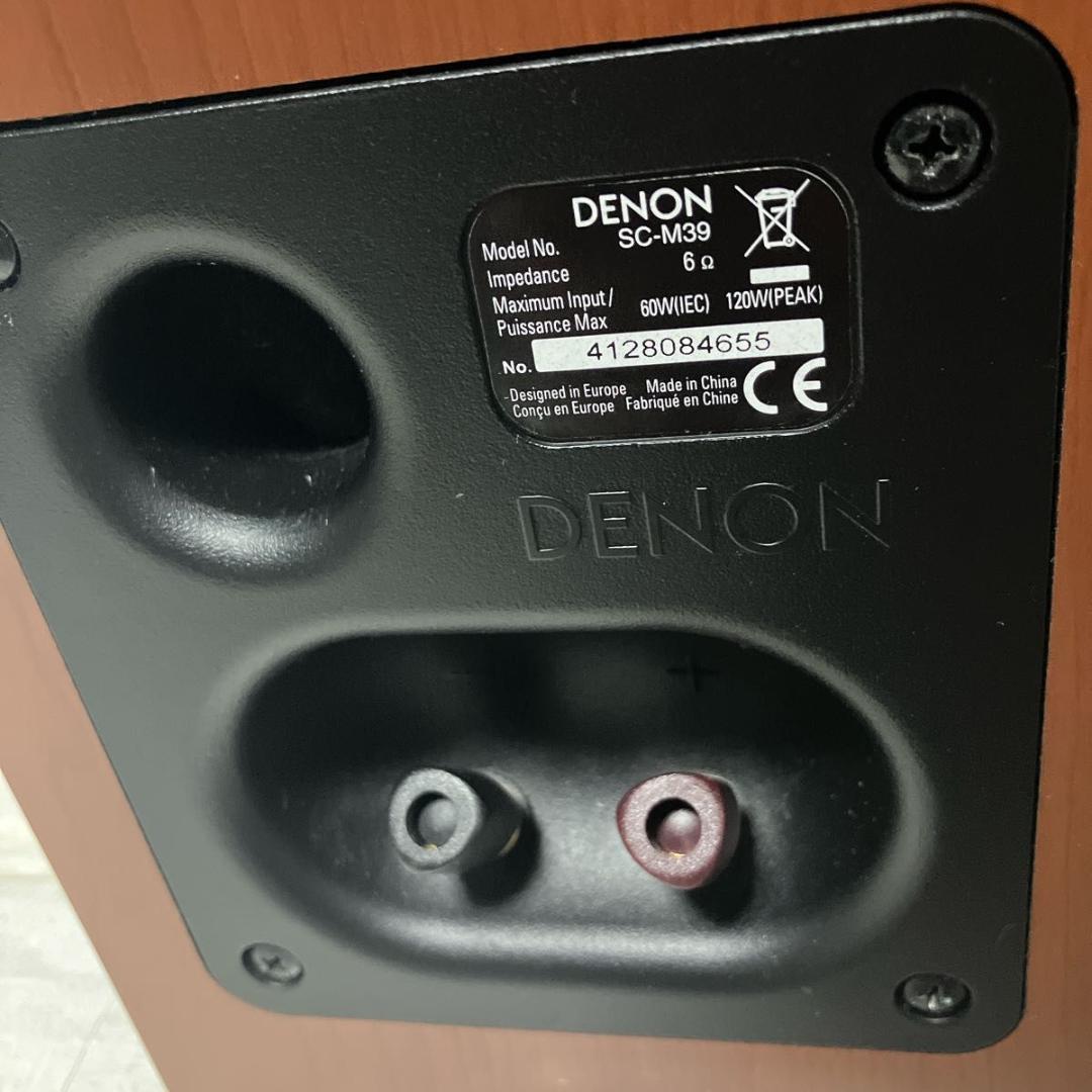 DENON スピーカーシステム ペア SC-M39 木目 ブックシェルフ 美品