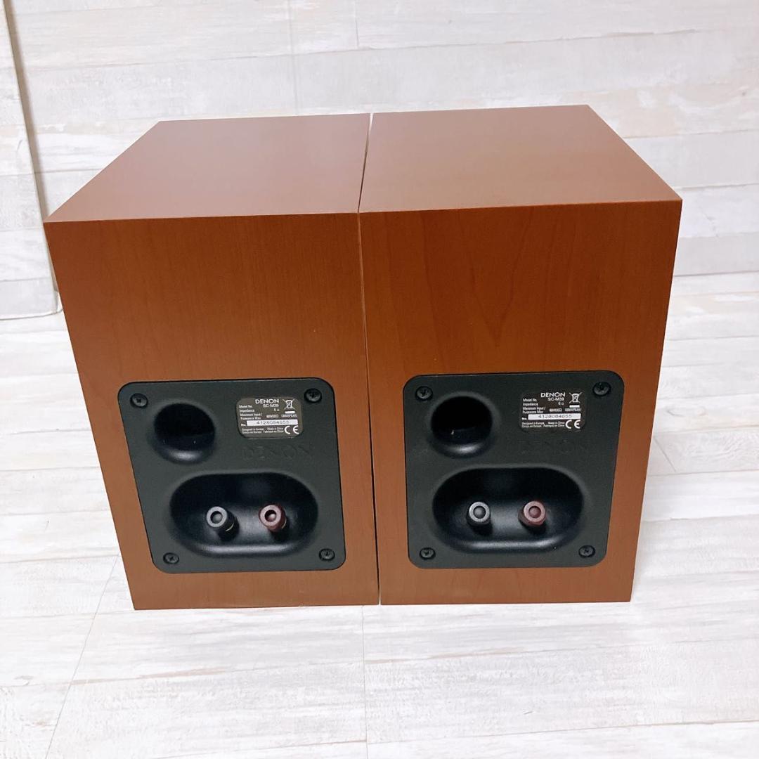DENON スピーカーシステム ペア SC-M39 木目 ブックシェルフ 美品