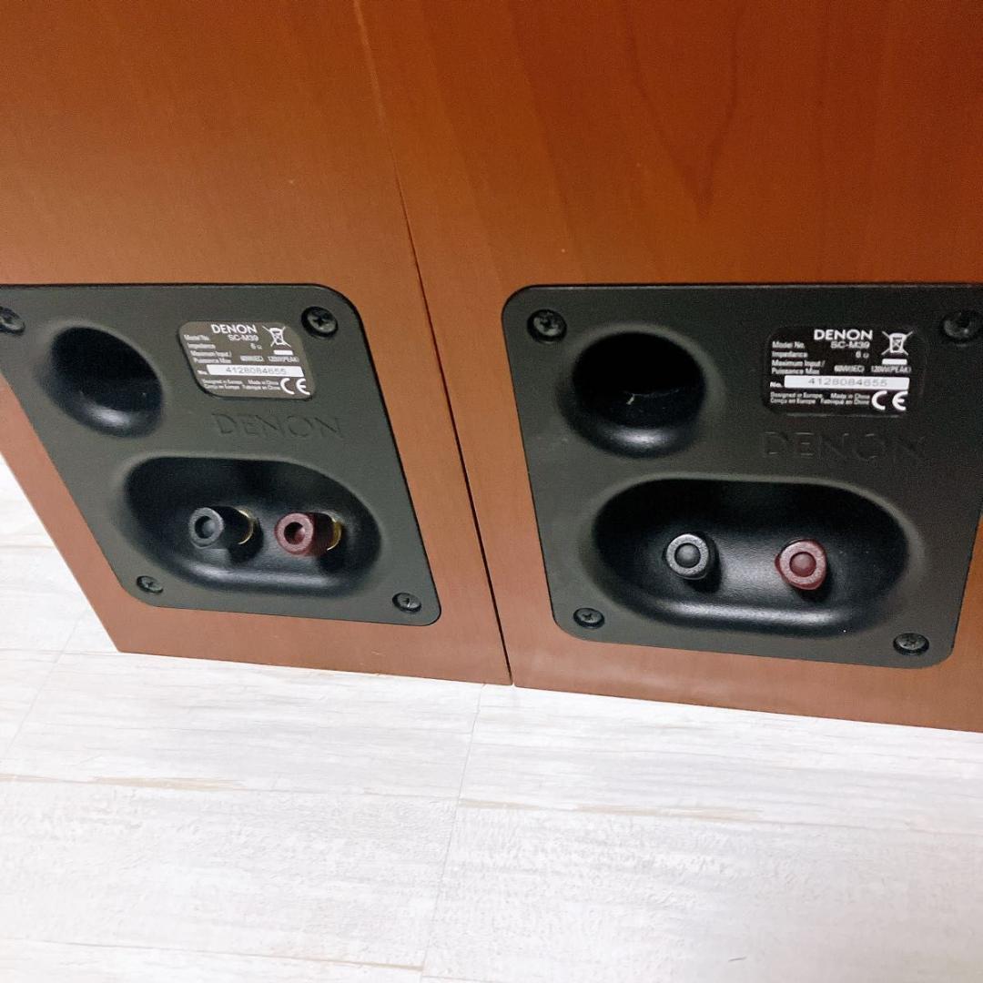 DENON スピーカーシステム ペア SC-M39 木目 ブックシェルフ 美品