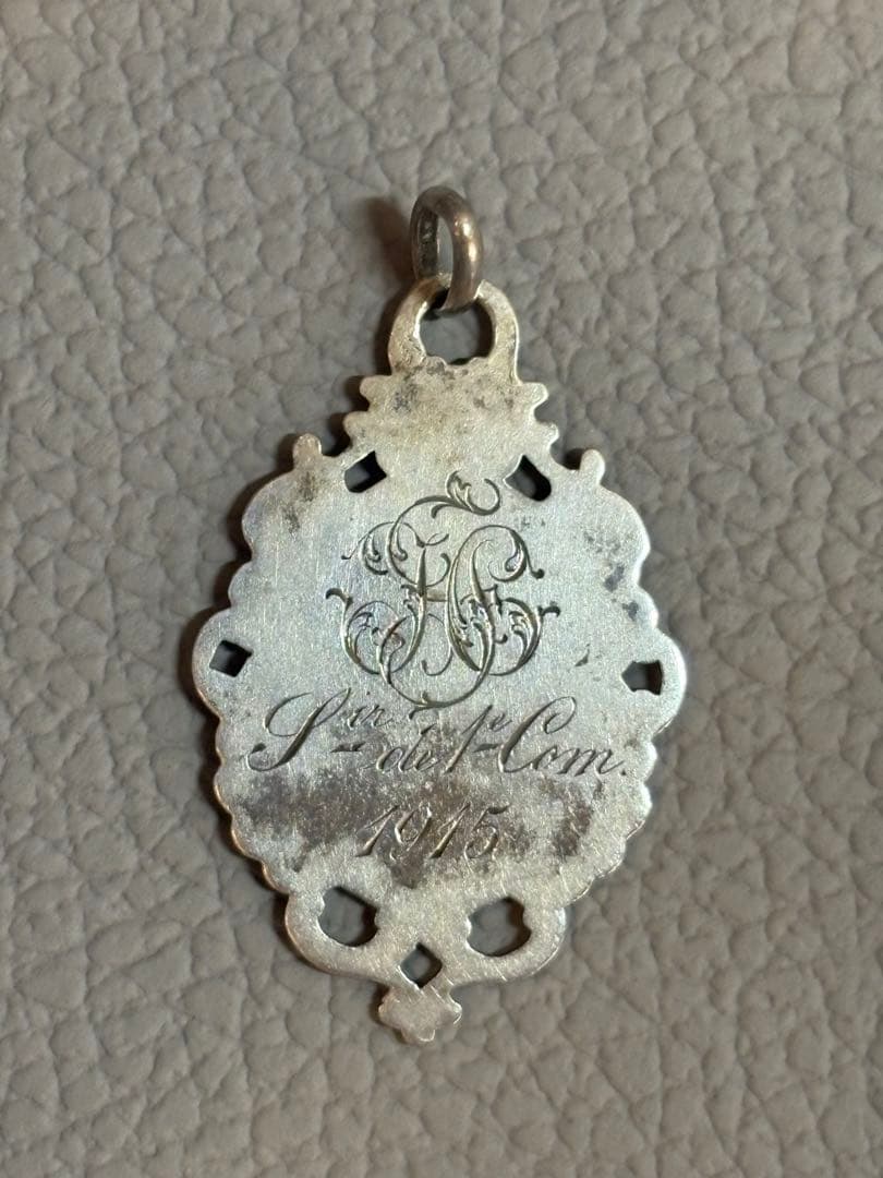 【アンティーク聖品】聖杯モチーフのペンダントトップ　1915年刻印