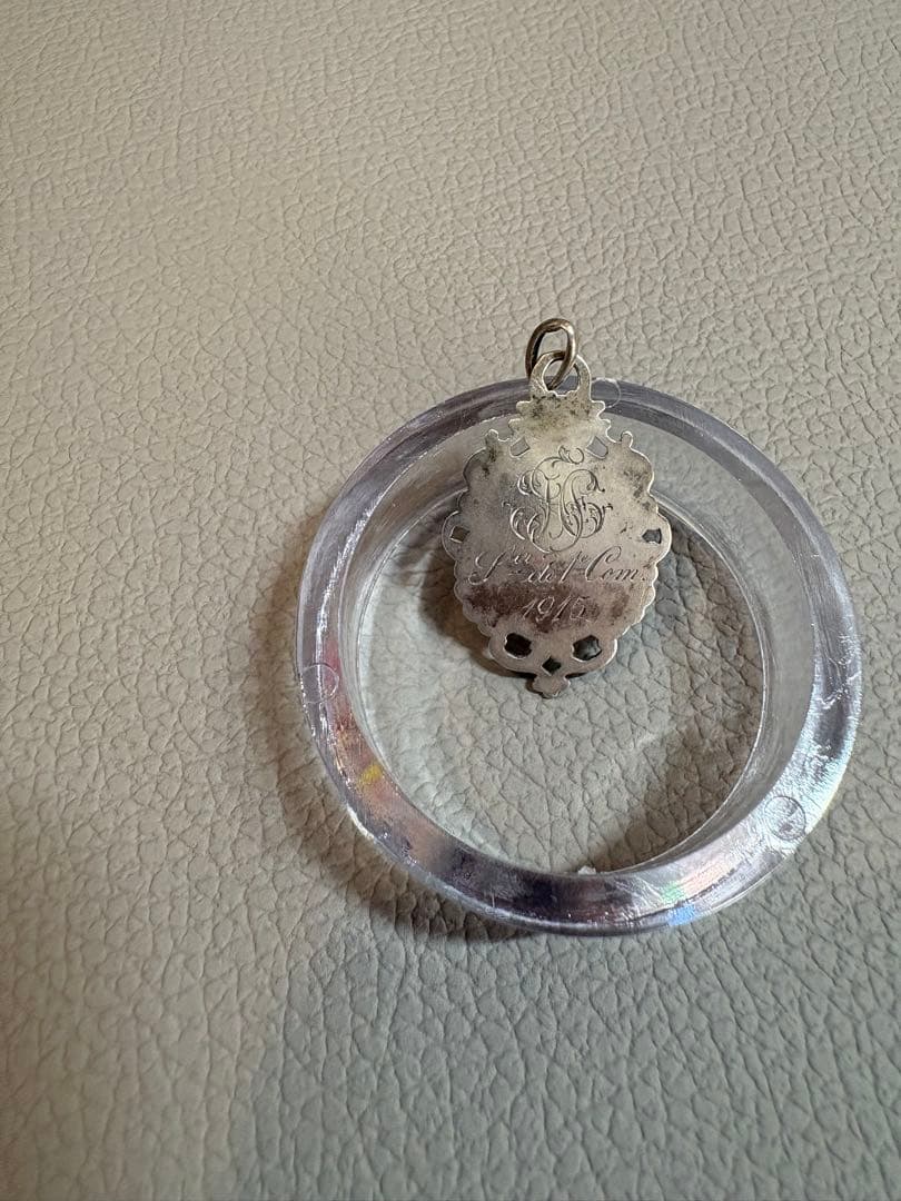 【アンティーク聖品】聖杯モチーフのペンダントトップ　1915年刻印