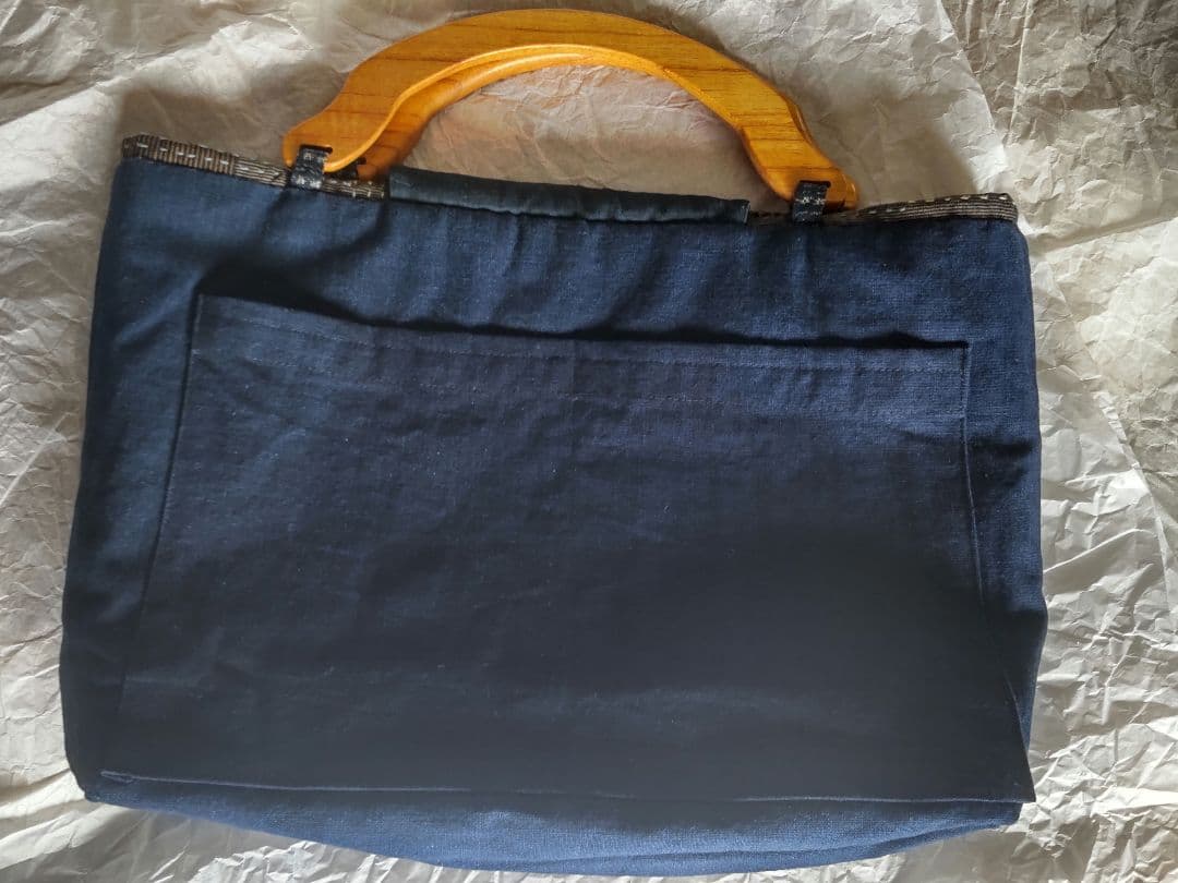 古布 パッチワーク バッグ 刺し子 絣 型染め 鶴 襤褸