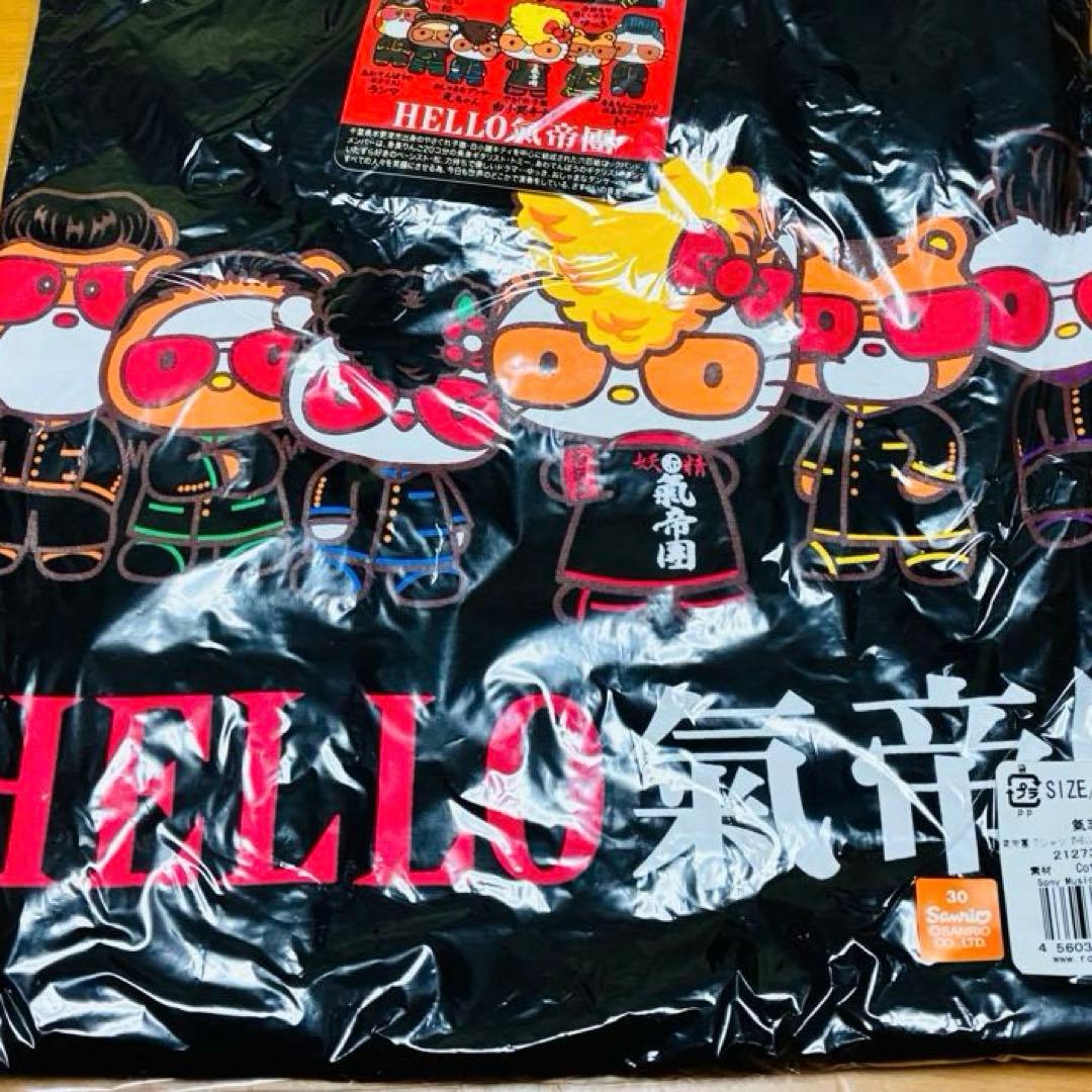 新品　氣志團 × ハローキティ コラボ 半袖黒Tシャツ レディースM サンリオ