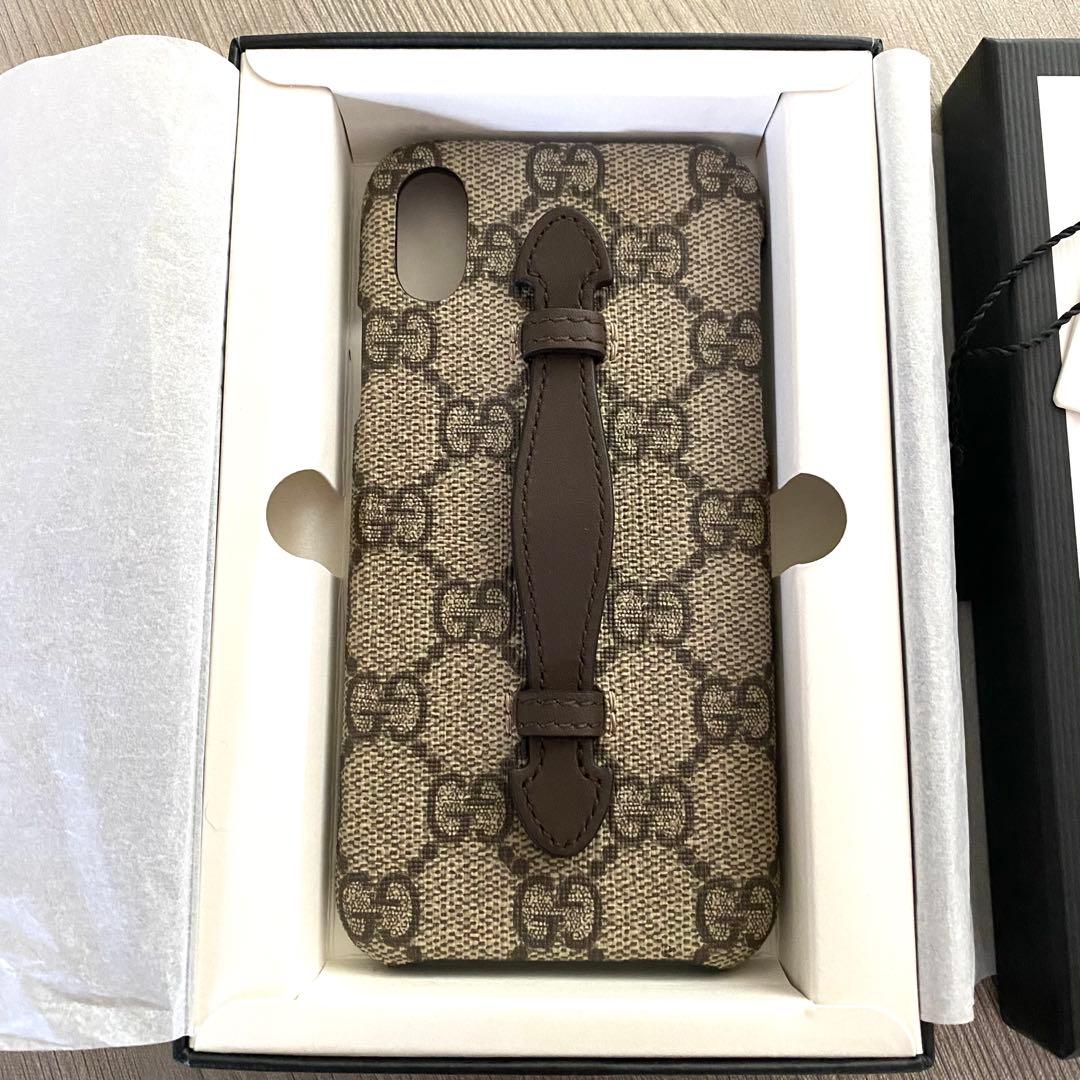 美品❣️【GUCCI】グッチ GG柄 iPhoneケース X & XS 箱 タグ付