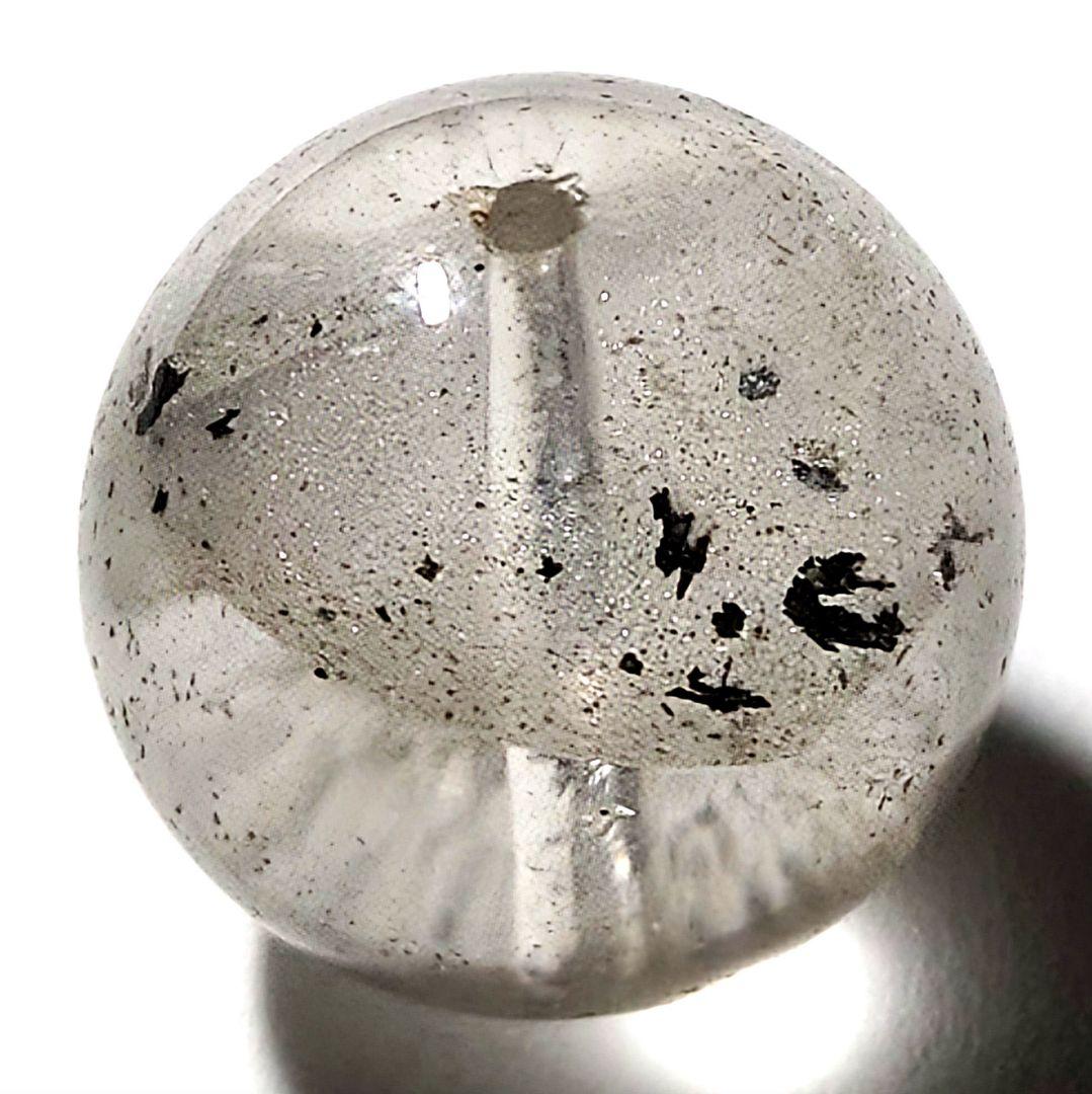 ★ヘマタイトwithクォーツinクォーツ 20ミリ珠 ビーズ(SA)