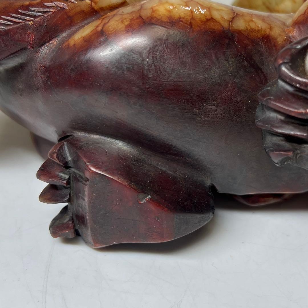 砡製 獅子置物 2609g 東キ8-0307① タニサオ