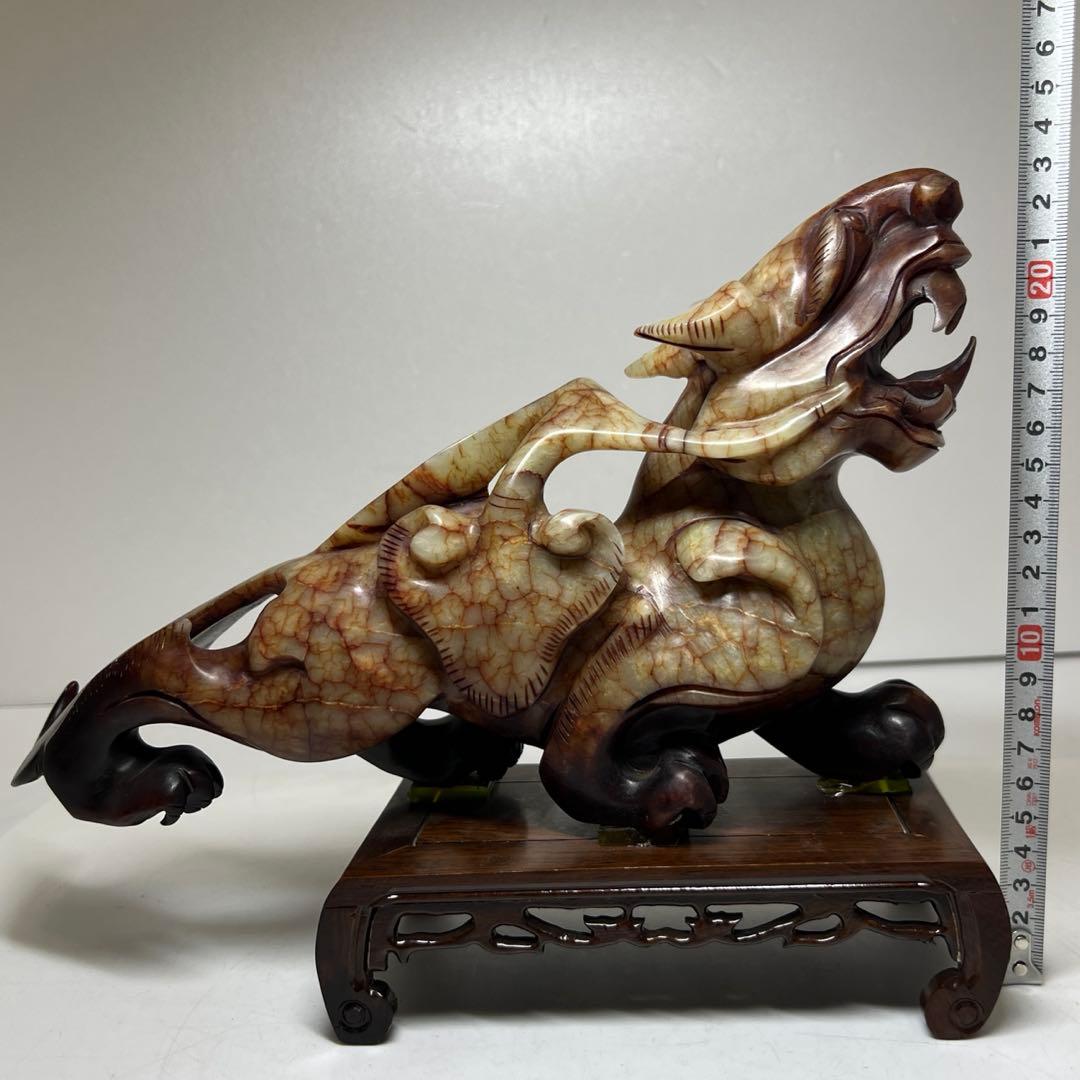 砡製 獅子置物 2609g 東キ8-0307① タニサオ