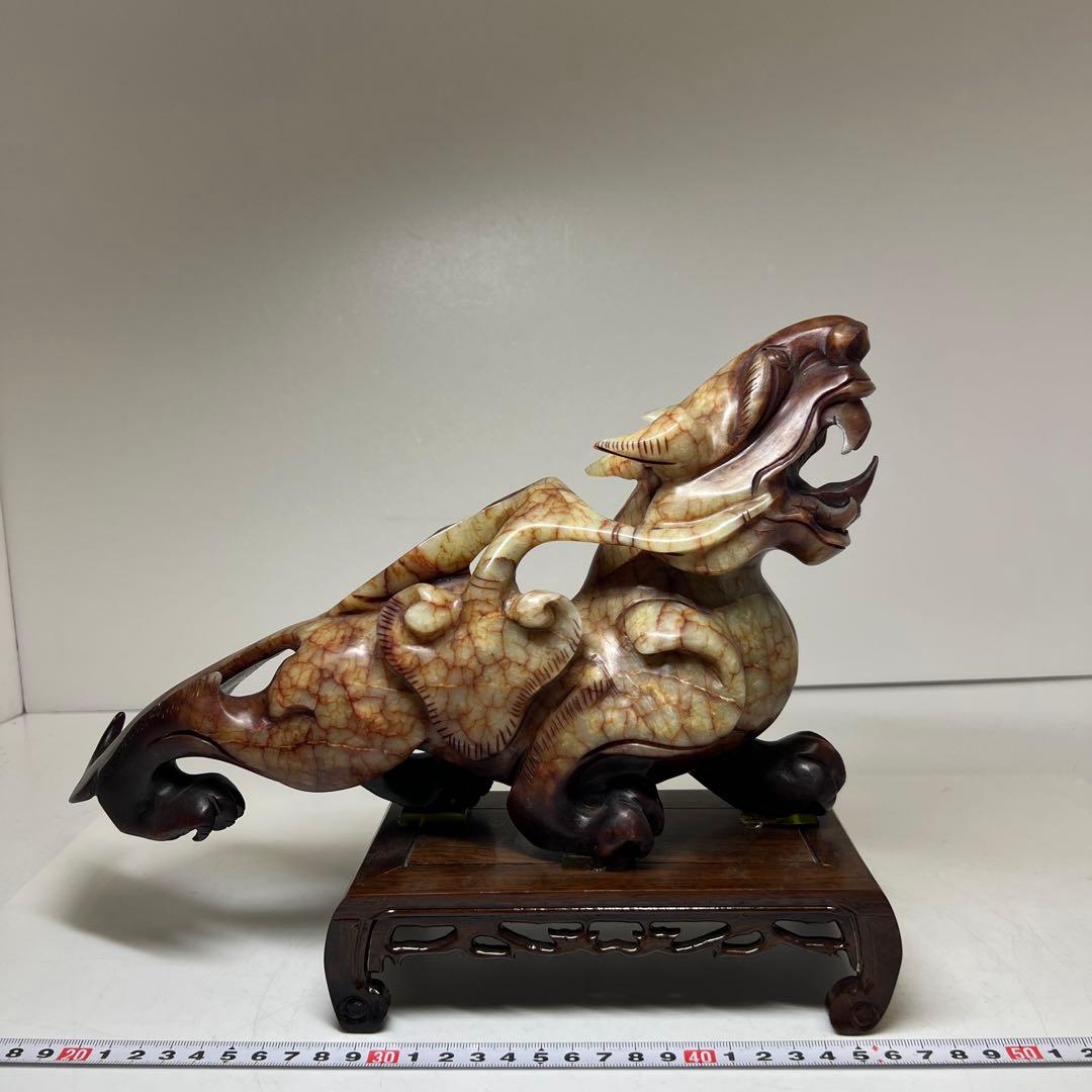 砡製 獅子置物 2609g 東キ8-0307① タニサオ