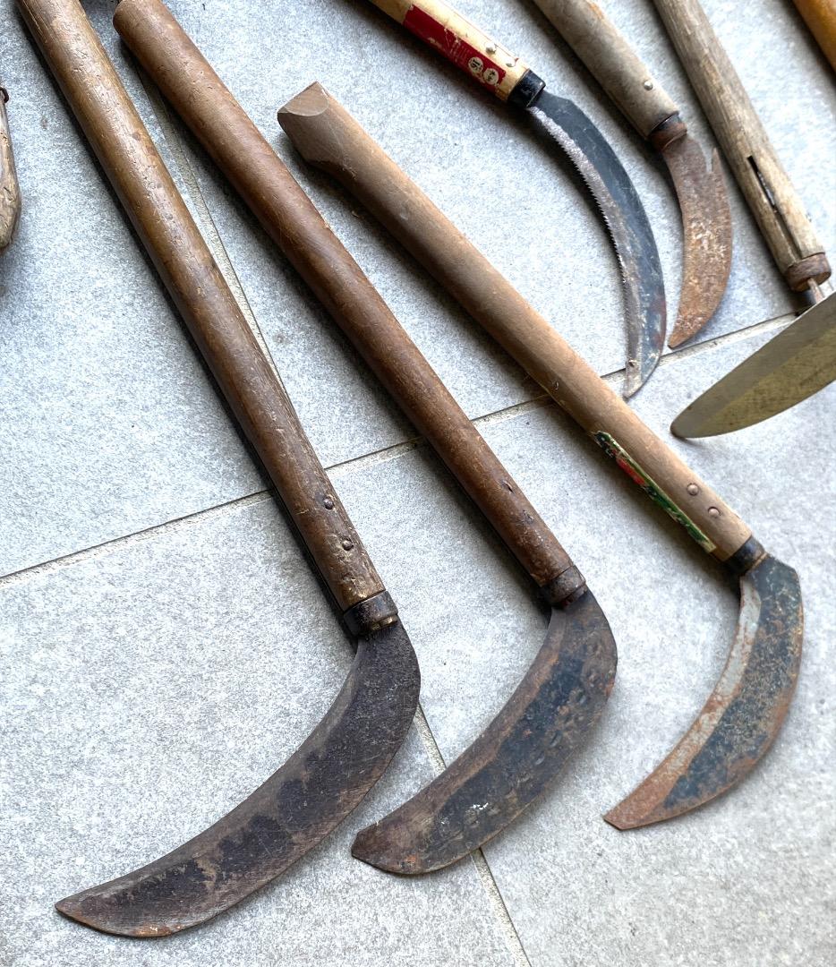 大量！【19点セット】ガーデニング 園芸刃物 鎌 桑 農機具 雑草駆除 古道具