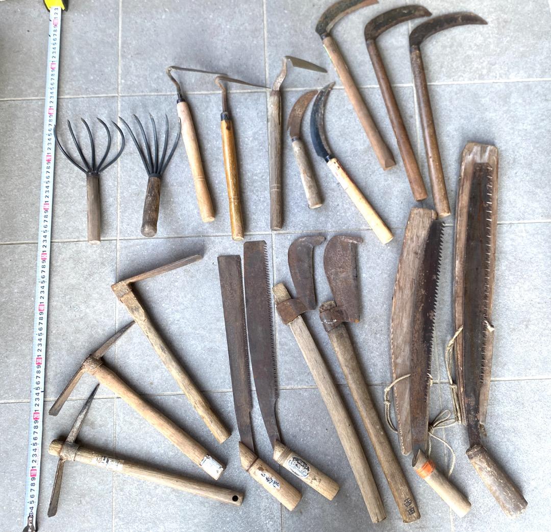 大量！【19点セット】ガーデニング 園芸刃物 鎌 桑 農機具 雑草駆除 古道具