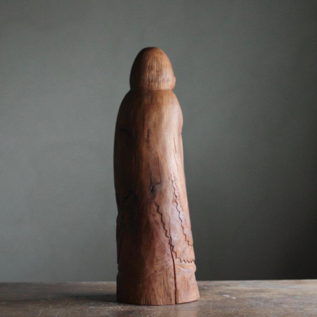 木彫 祈りの像 古道具 民衆仏 アンティーク オブジェ