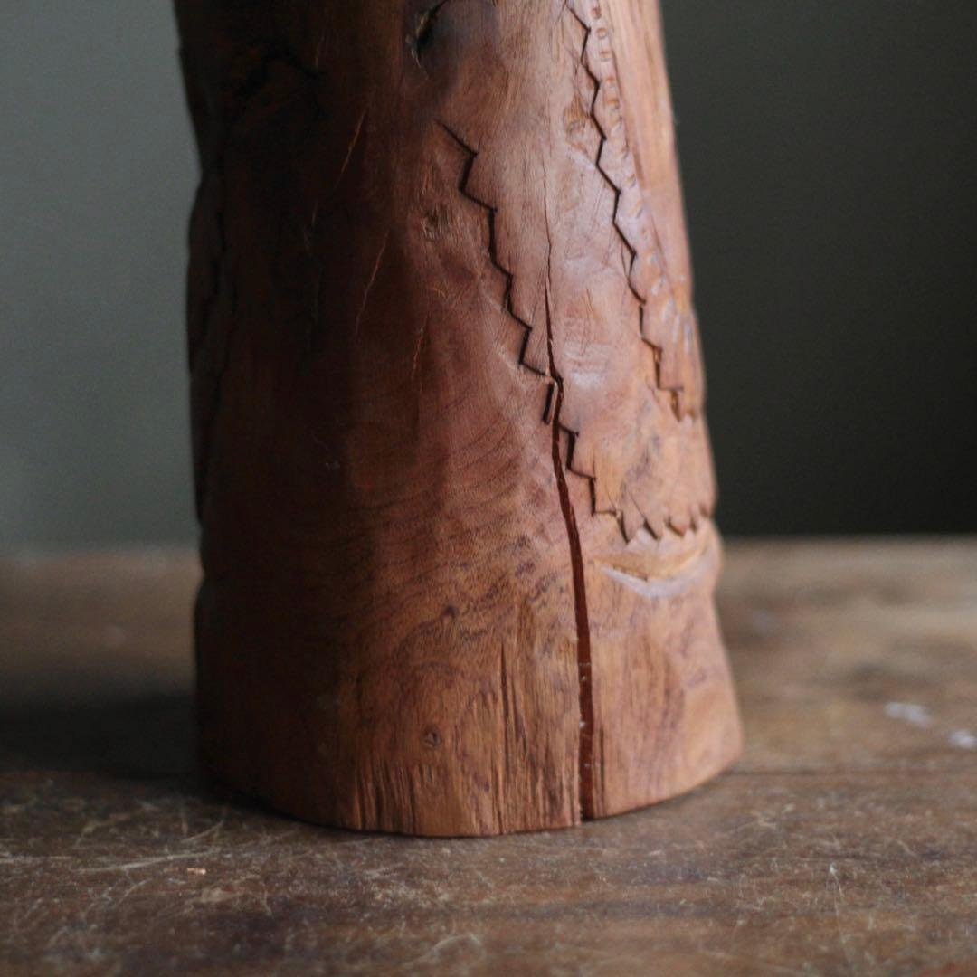 木彫 祈りの像 古道具 民衆仏 アンティーク オブジェ