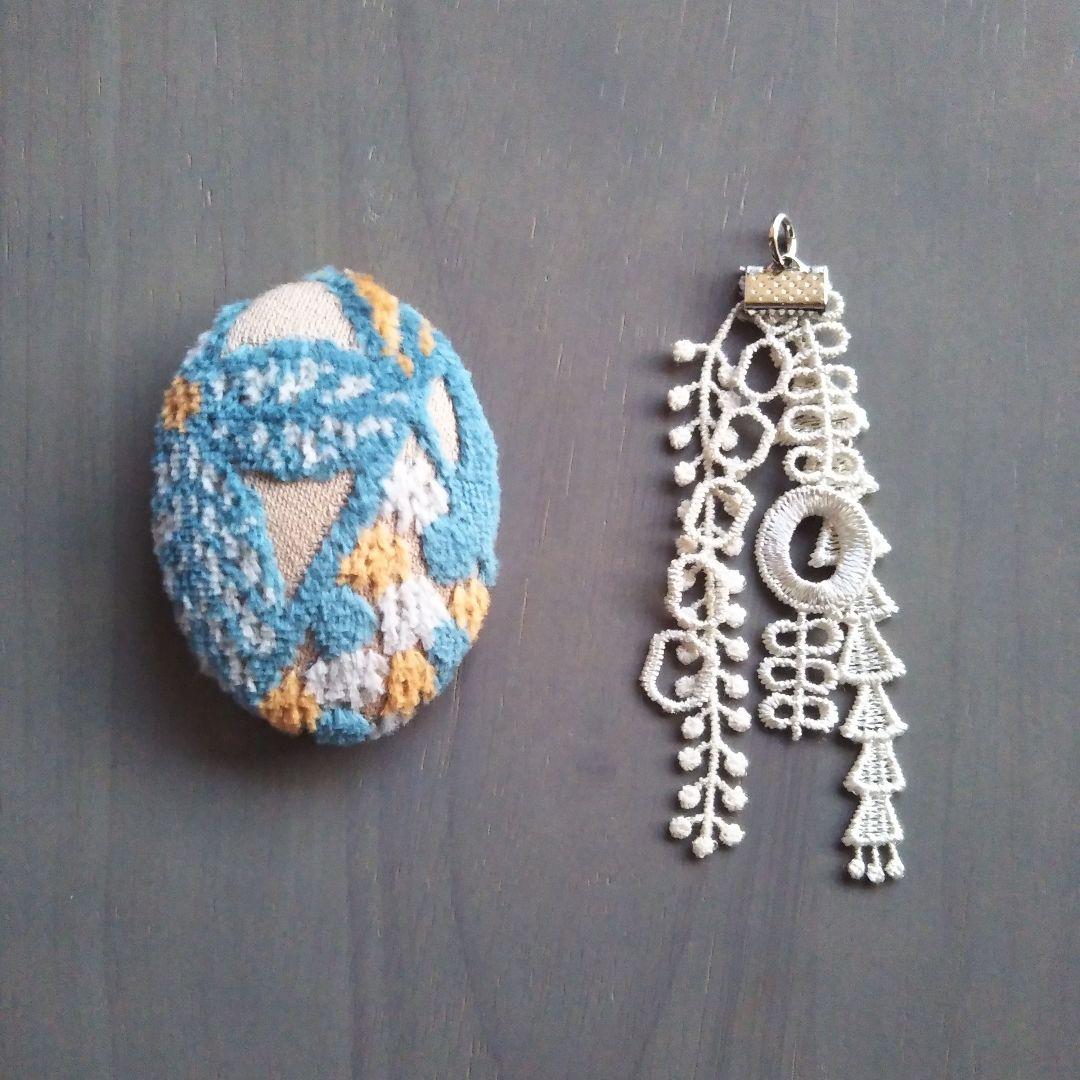 専用⑩116ミナペルホネン ハンドメイド ブローチアクセサリー