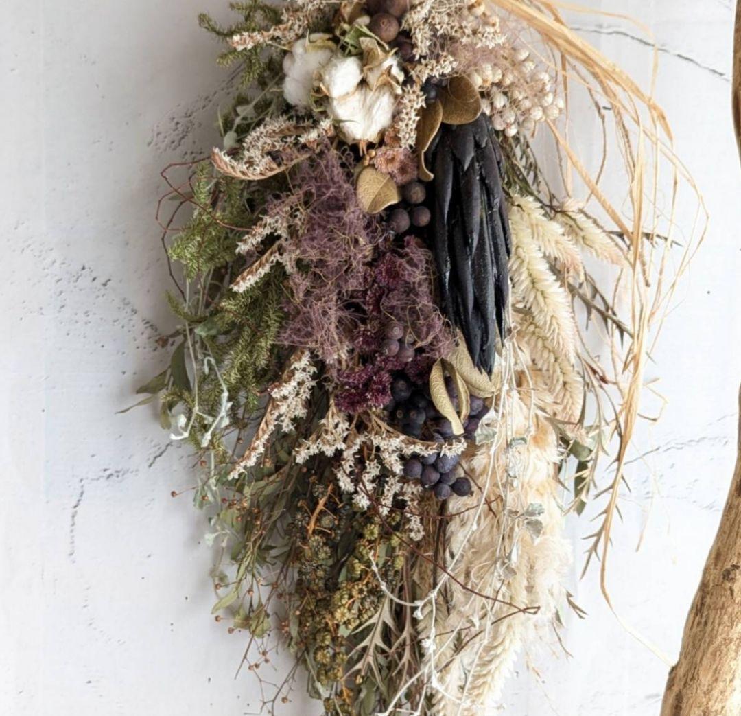 専用＊winter＊D. Nプロテア＆パンパス ドライフラワースワッグ