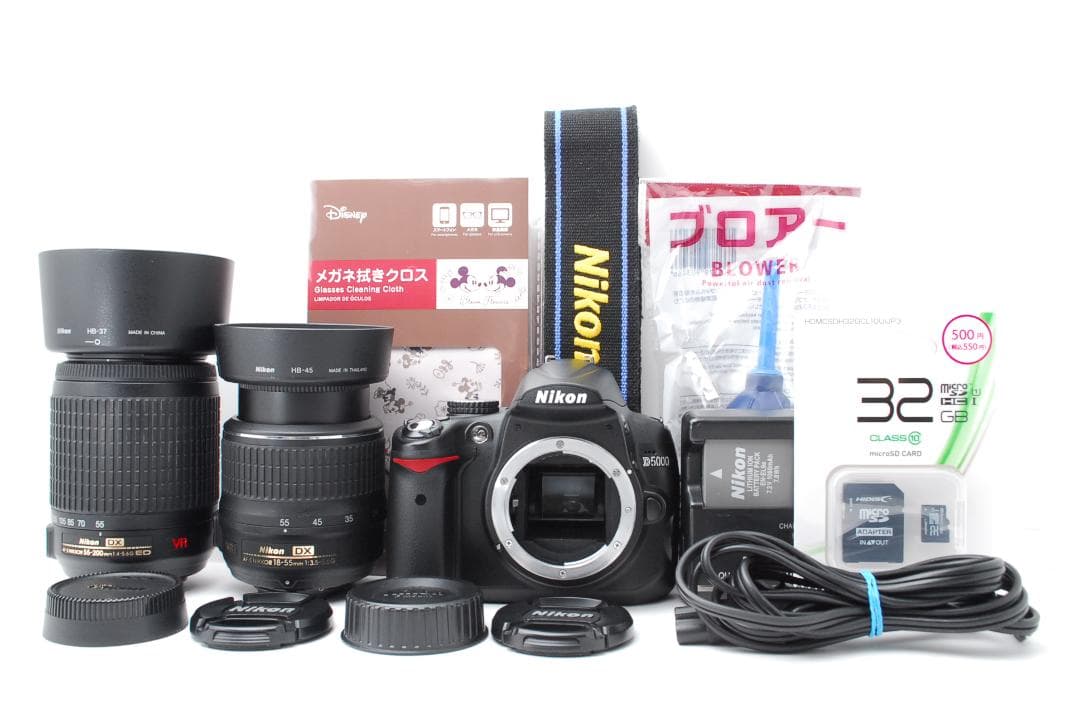 【極上品】安心のダブルレンズ　Nikon D5000　スマホ転送　自撮り　動画
