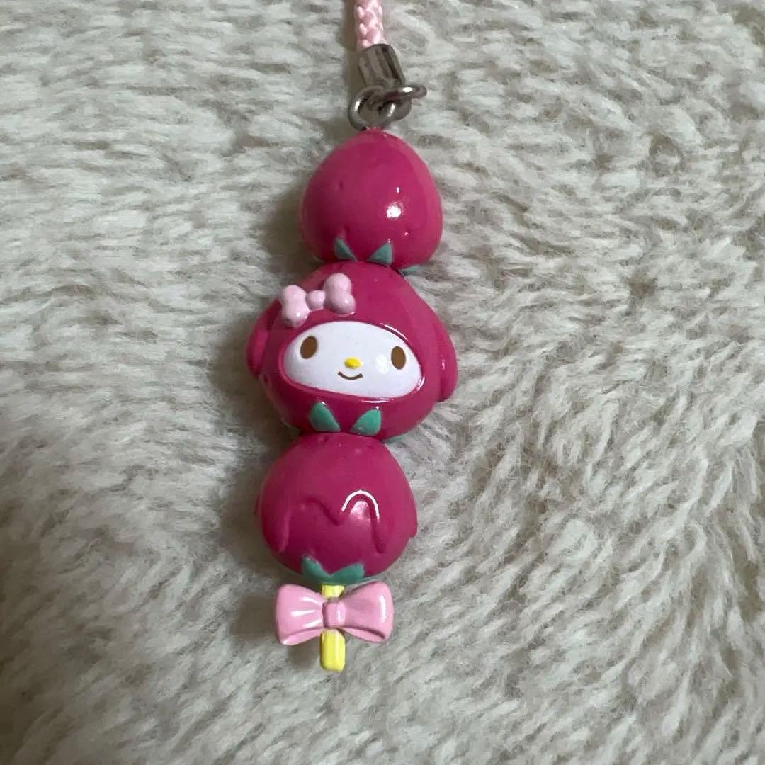 サンリオ マイメロディ いちご飴 フード 根付け ストラップ
