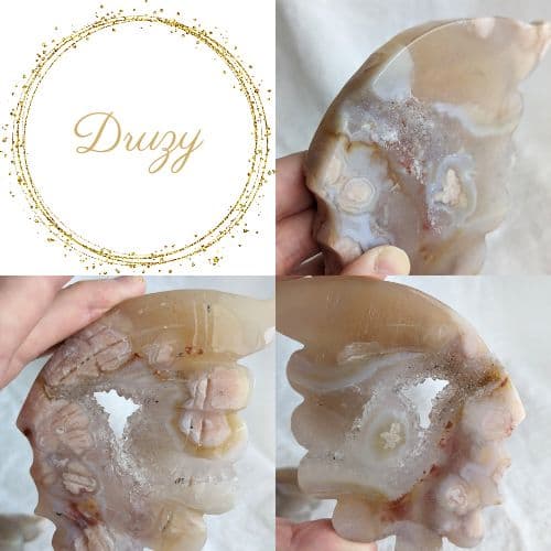 ✧ドゥルージー ピンク 桜瑪瑙 バタフライ スタンド付✧