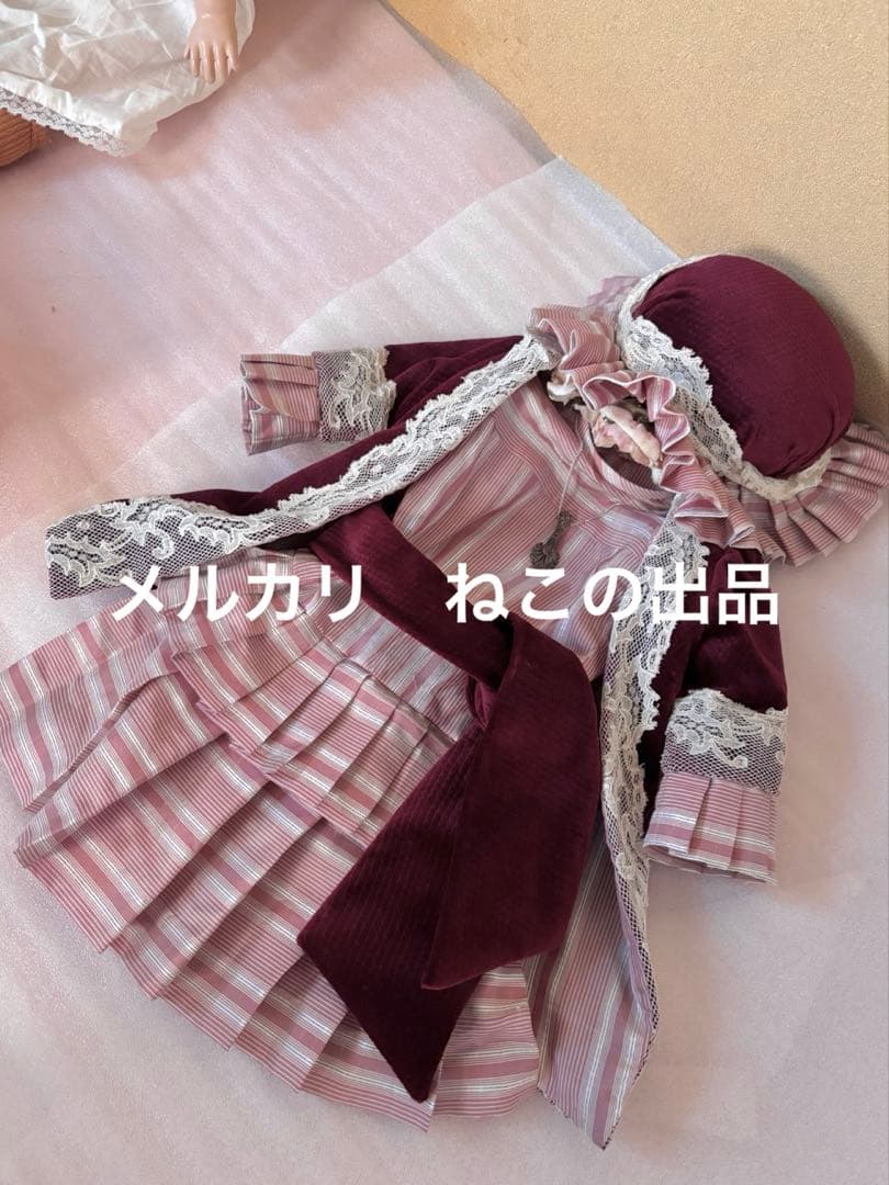 作家様　手縫いドレス　ビスクドール 50cm ドール　アンティーク　ビンテージ