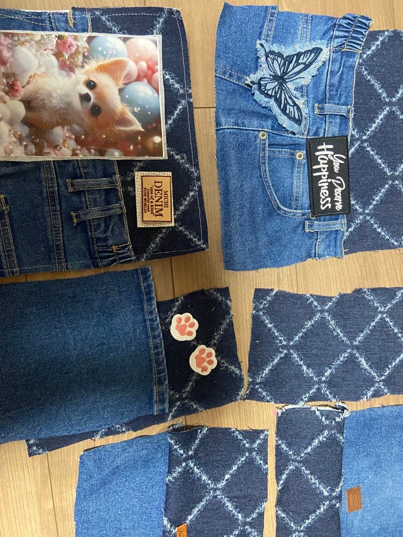 デニムリメイクバッグ