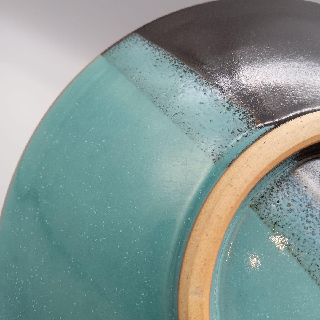 因州 中井窯 染め分け 皿 2点 セット 器 19cm