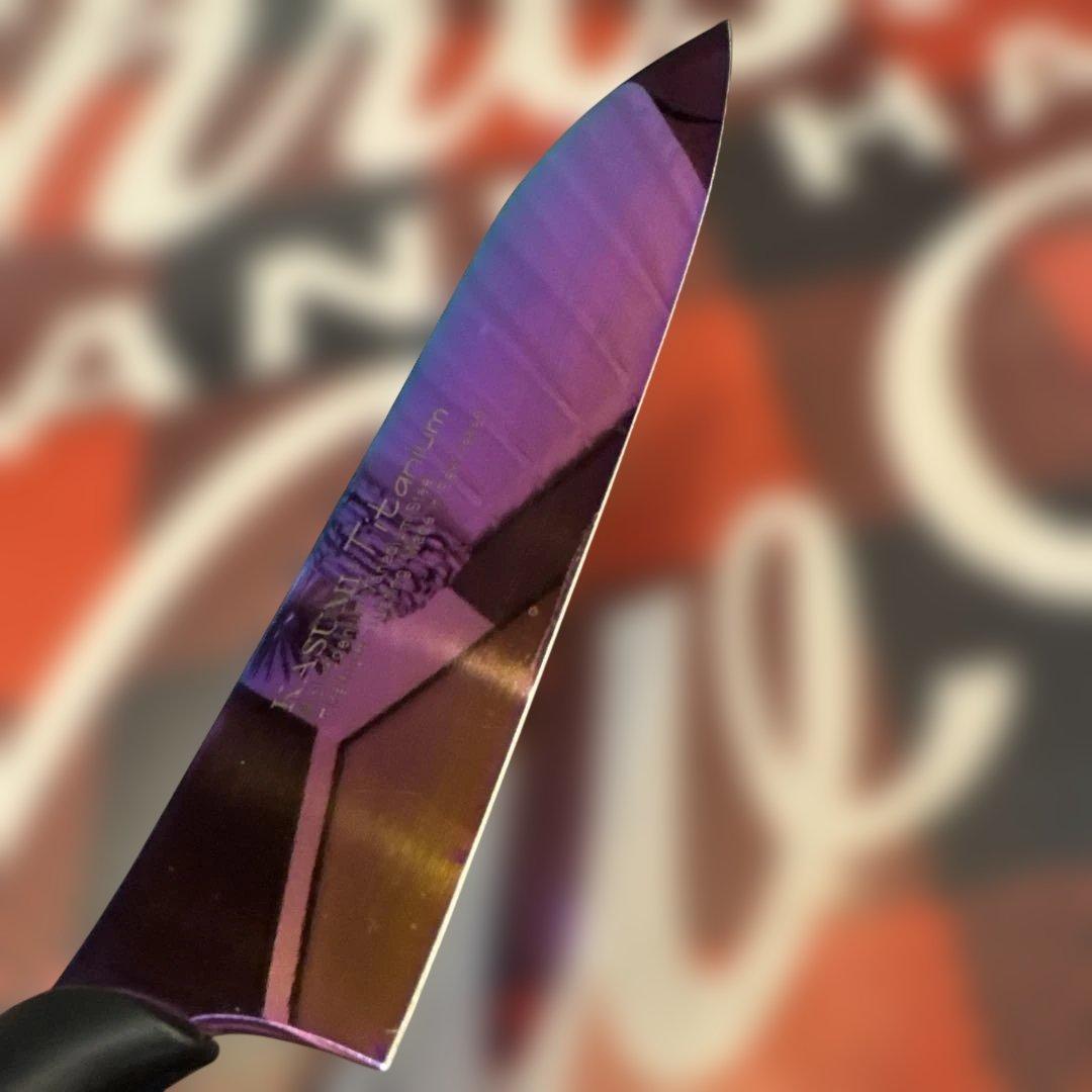 スミカマ 包丁 霞 三徳包丁 日本製 オパール チタンコーティング 18cm