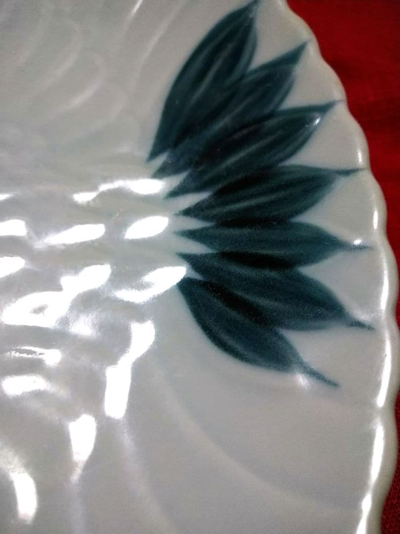 ♦アンティーク・コレクション品♦古伊万里【鶴皿】鍋島【陽刻翔鶴文皿】♦大 皿１皿