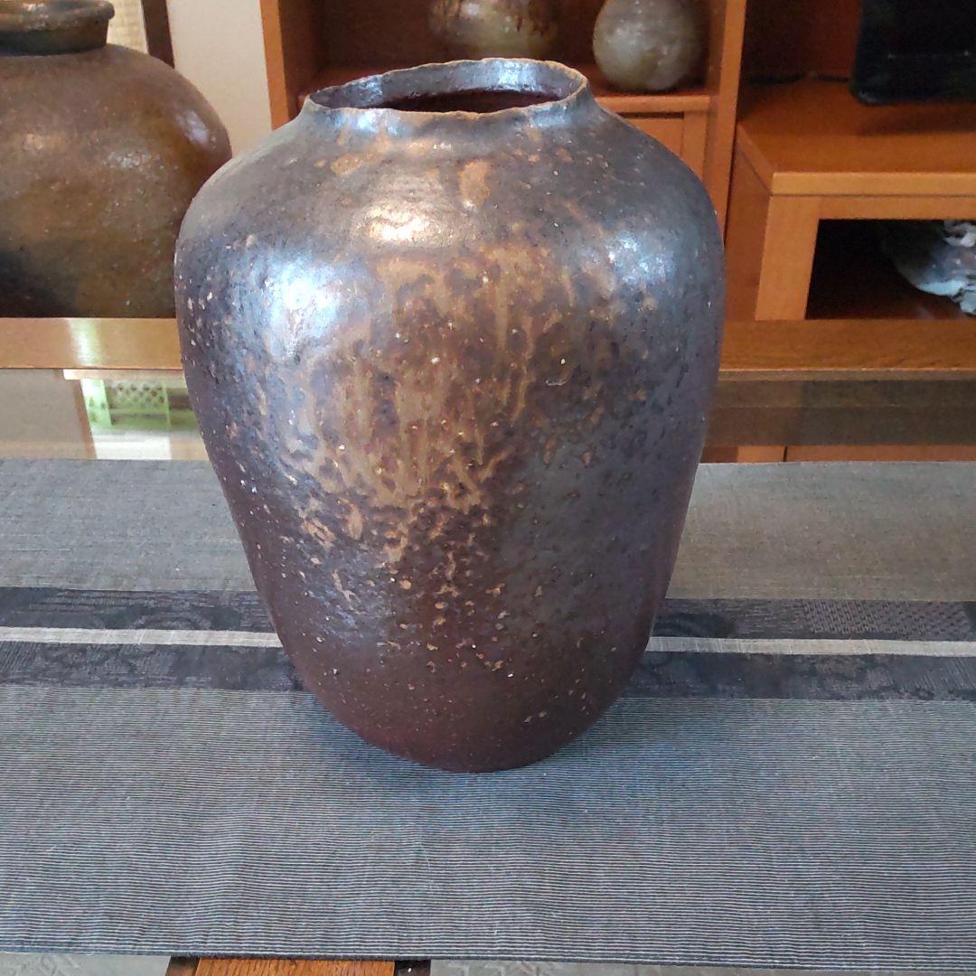 黒備前　花器　50　備前焼