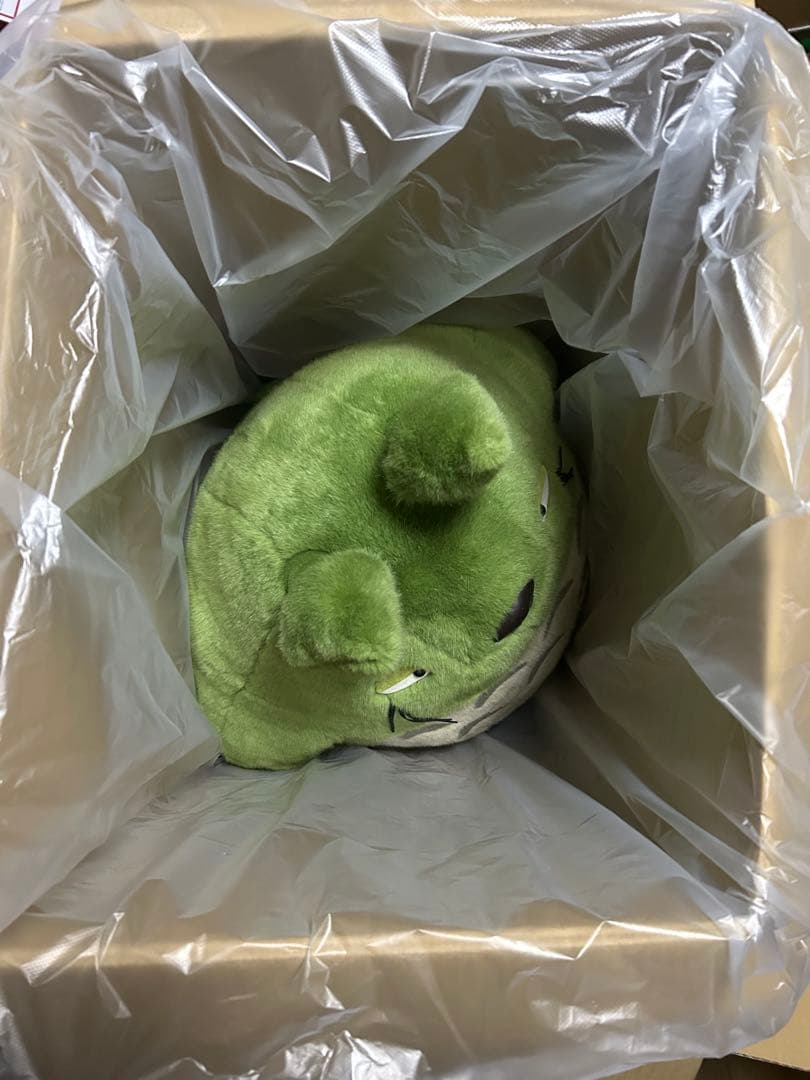 【初期】お昼寝クッション　超特大　ぬいぐるみ　トトロ　希少 グリーン　丸い