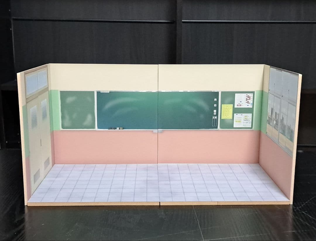 ５セット１/12サイズフィギュア　などに使える背景&床フィギュア用ディスプレイ