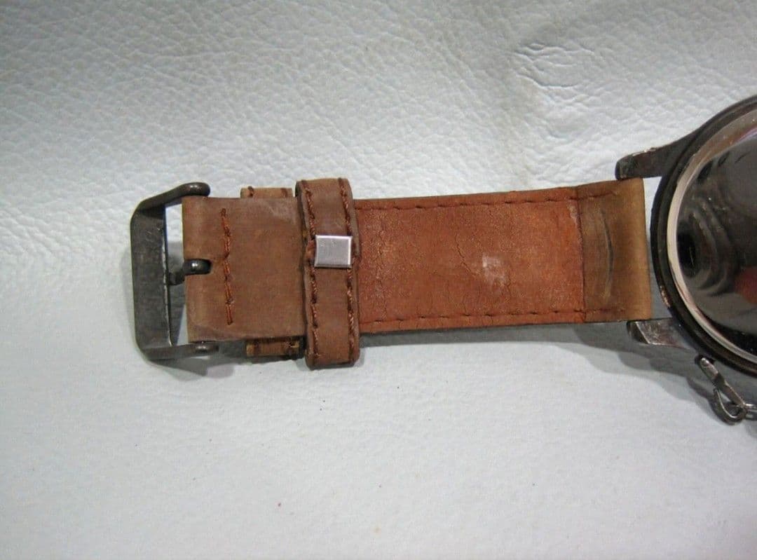 【貴重品】帝国海軍時計 1930年 腕時計 レザーベルト【不動品】