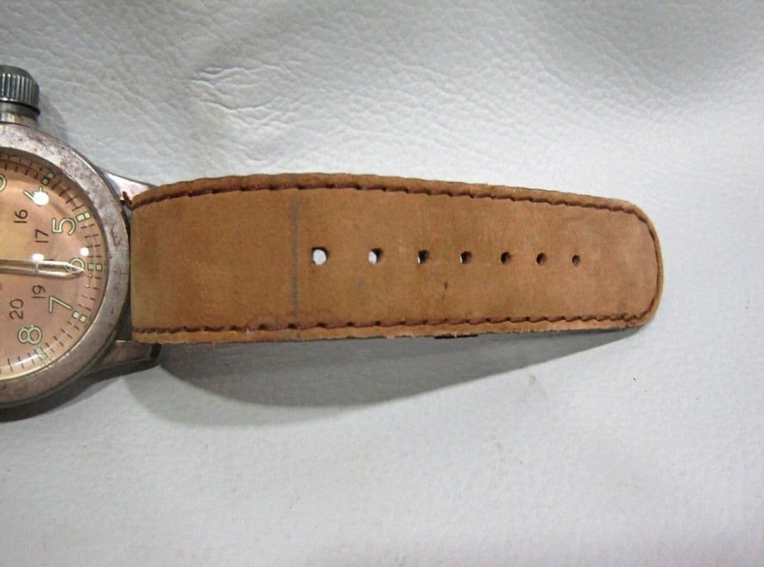 【貴重品】帝国海軍時計 1930年 腕時計 レザーベルト【不動品】