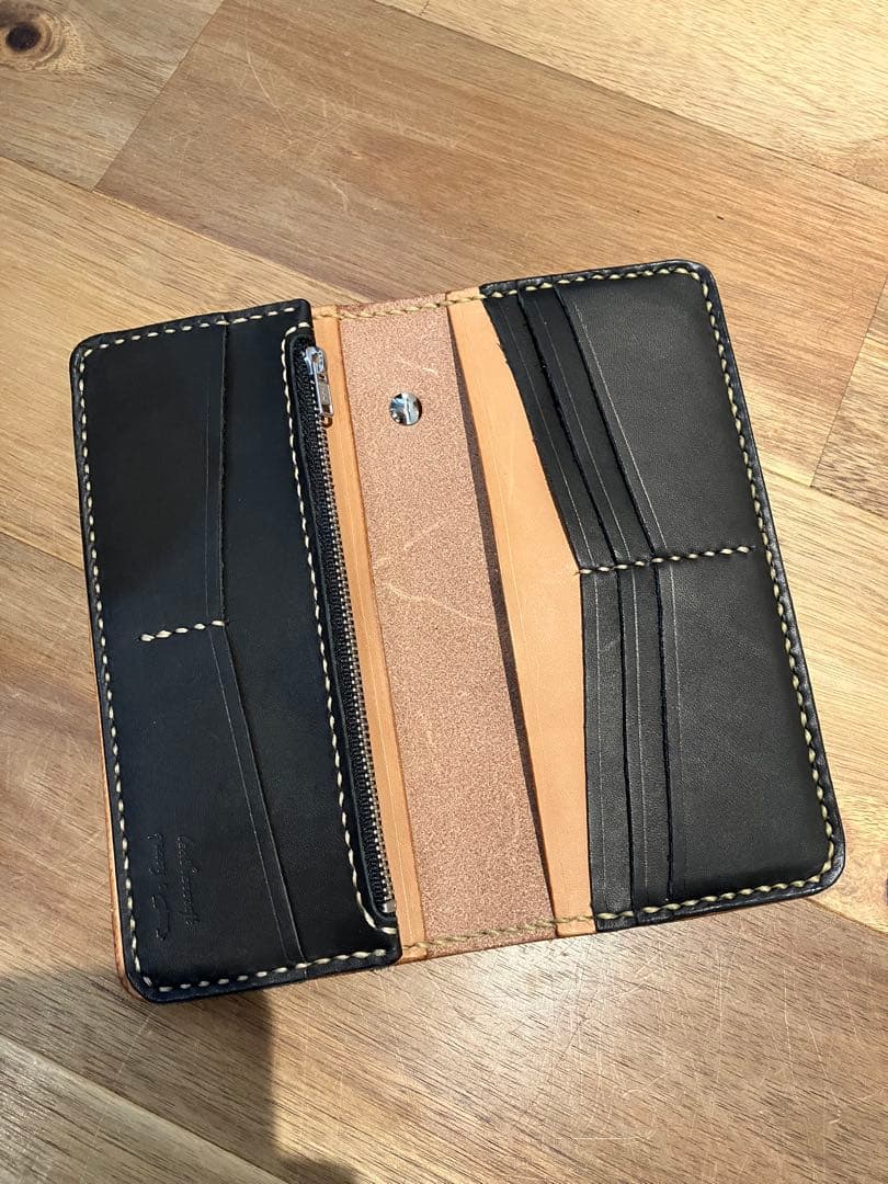 【新品】　ロングウォレット　グレイビーレザー　長財布　コードバン