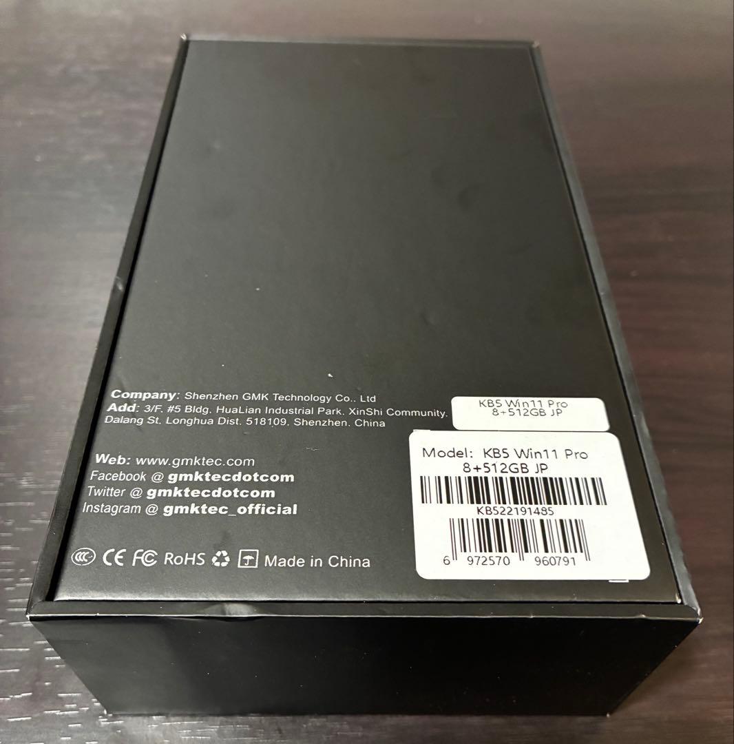 GMKtec ミニPC N5105 8GB/512GB SSD Win11Pro