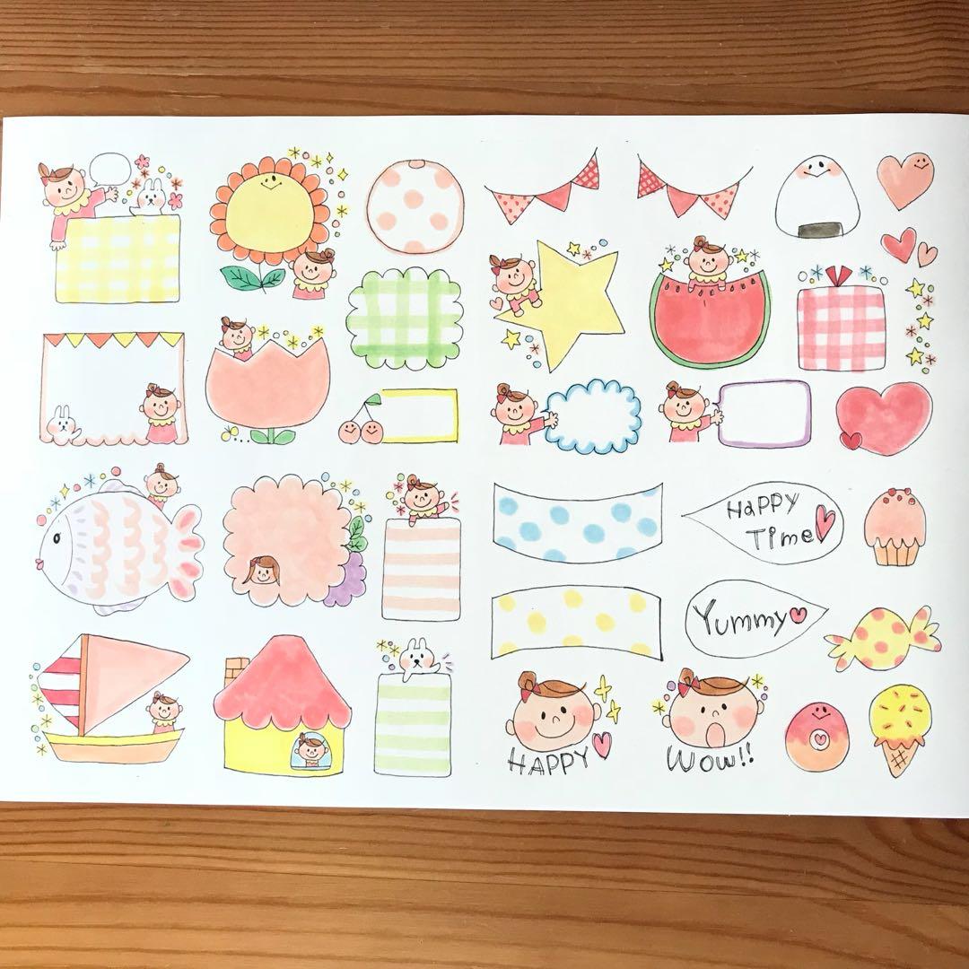 Qセット♡確認用♡手描き ベビーシール 女の子