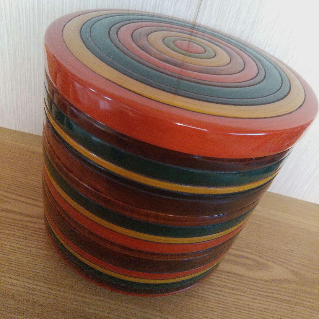 香川漆器★独楽塗重箱３段