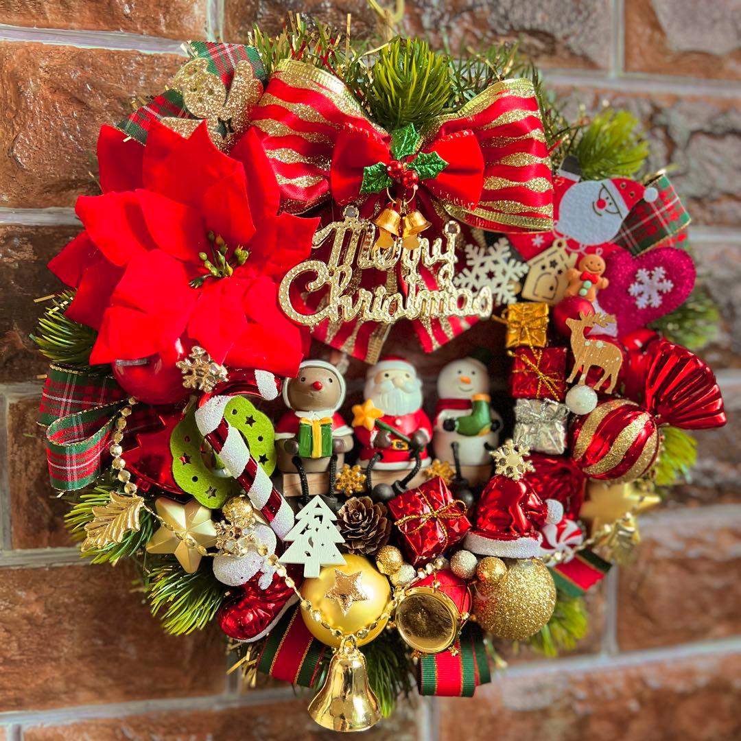 専用 クリスマスリース ハンドメイド 2点 おまとめ